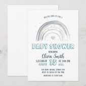 Baby Boy Rainbow Baby Dusche Einladung (Vorne/Hinten)