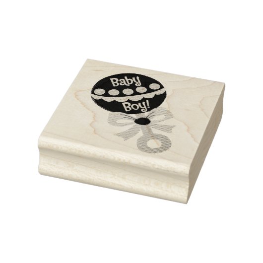 Baby Boy Rattle Gummistempel (Stempel)