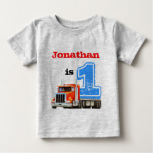 Baby Boy Red Flat Bed Truck 1. Geburtstag