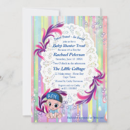 Baby Boy Regenbogen Bubbles & Unicorns Kinderdusch Dankeskarte