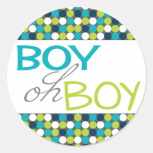 Baby Boy Round Gour Sticker