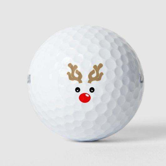 Baby Boy Rudolph Reindeer Golfball (Vorderseite)