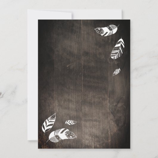 Baby boy Rustic adventure babyshower Einladung (Rückseite)