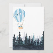 Baby Boy Rustikales Abenteuer Babydusche Einladung (Rückseite)