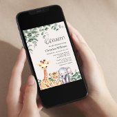 Baby Boy Safari Animals Baby Dusche Einladung