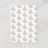 Baby Boy Sail Dusche Windschutzscheibe Begleitkarte (Rückseite)