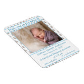 Baby Boy Sailboats Geburtserklärung Magnet (Rechte Seite)