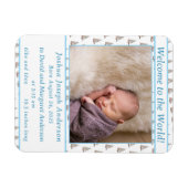 Baby Boy Sailboats Geburtserklärung Magnet (Horizontal)