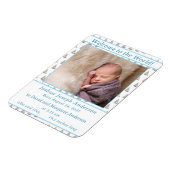 Baby Boy Sailboats Geburtserklärung Magnet (Linke Seite)