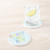 Baby Boy Sandstein Untersetzer (Seite)