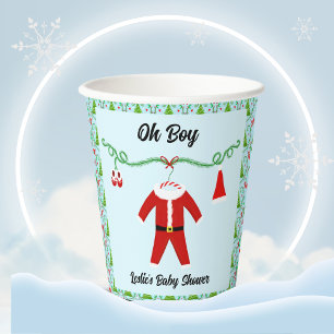 Baby Boy Santa Outfit Baby Shower Pappbecher