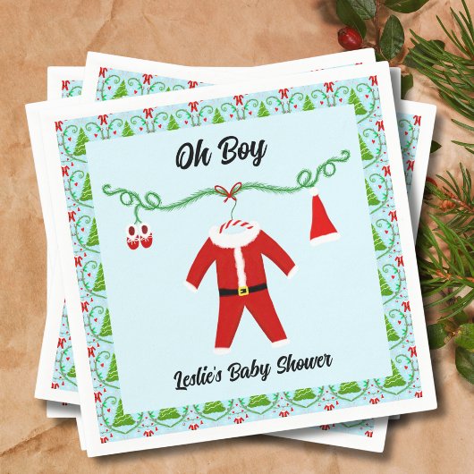Baby Boy Santa Outfit Babydusche Serviette