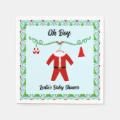 Baby Boy Santa Outfit Babydusche Serviette (Vorderseite)