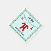 Baby Boy Santa Outfit Babydusche Serviette (Ecke)