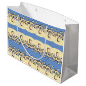 Baby Boy Schnuller Abstrakt Große Geschenktüte (Rückseite Schrägansicht)