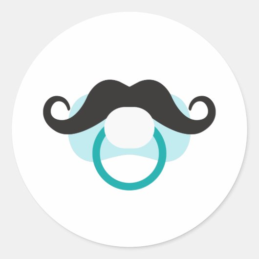 Baby Boy Schnuller Runder Aufkleber (Vorderseite)