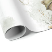 Baby Boy Script Hunter Teddy Bear Baby Shower Geschenkpapier (Rolleneckpunkt)