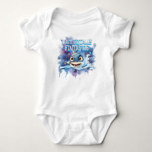 Baby Boy Shark T-Shirt Cute Fintastisch Strampler