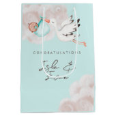 Baby Boy Showbeutel Mittlere Geschenktüte (Rückseite)