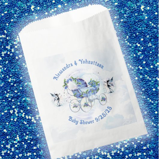 Baby Boy Shower Bash Blueberry Geschenktütchen