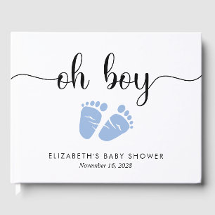 Baby Boy Shower Blue Feet Gästebuch