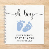Baby Boy Shower Blue Feet Gästebuch Notizblock
