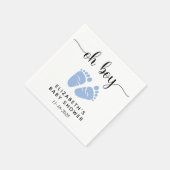 Baby Boy Shower Blue Feet Serviette (Ecke)