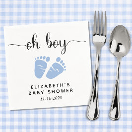 Baby Boy Shower Blue Feet Serviette