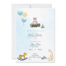 Baby Boy Shower Blue mit Teddy Bear