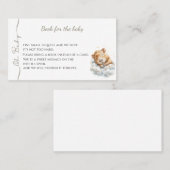 Baby Boy Shower • Book for Baby Card • Capybara Visitenkarte (Vorne/Hinten)