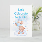 Baby Boy Shower Christian Bible Verse Save Date Save The Date (Stehend Vorderseite)