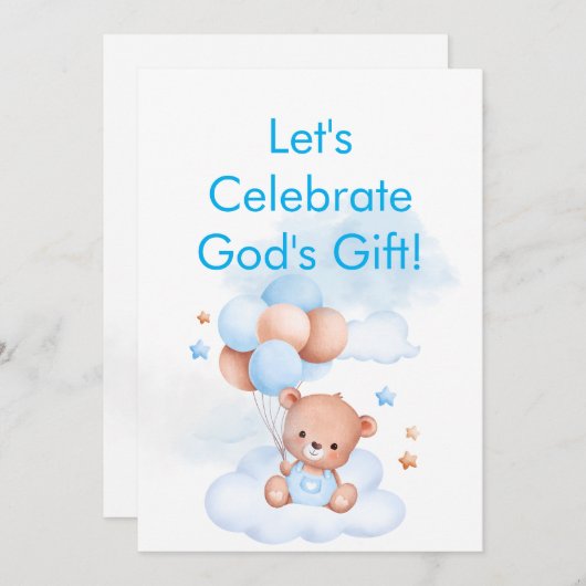 Baby Boy Shower Christian Bible Verse Save Date Save The Date (Vorne/Hinten)