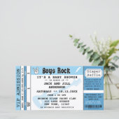 BABY BOY SHOWER CONCERT TICKET EINLADUNG (Stehend Vorderseite)