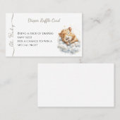 Baby Boy Shower • Diaper Raffle Card • Capybara Visitenkarte (Vorne/Hinten)