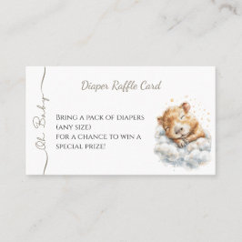 Baby Boy Shower • Diaper Raffle Card • Capybara Visitenkarte