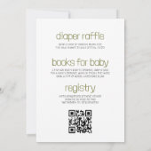 Baby Boy Shower Dinosaur All in One Einladung (Rückseite)