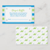 Baby Boy Shower Dinosaur Diaper Raffekarte Begleitkarte (Vorne/Hinten)