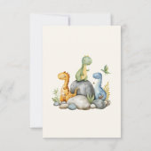 Baby Boy Shower Dinosaur Hatching Soon  Einladung (Rückseite)