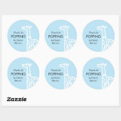 Baby Boy Shower Favor Sticker - Thema Giraffe (Blatt)