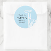 Baby Boy Shower Favor Sticker - Thema Giraffe (Tasche)
