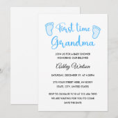 Baby Boy Shower First Time Grandma Einladung (Vorne/Hinten)