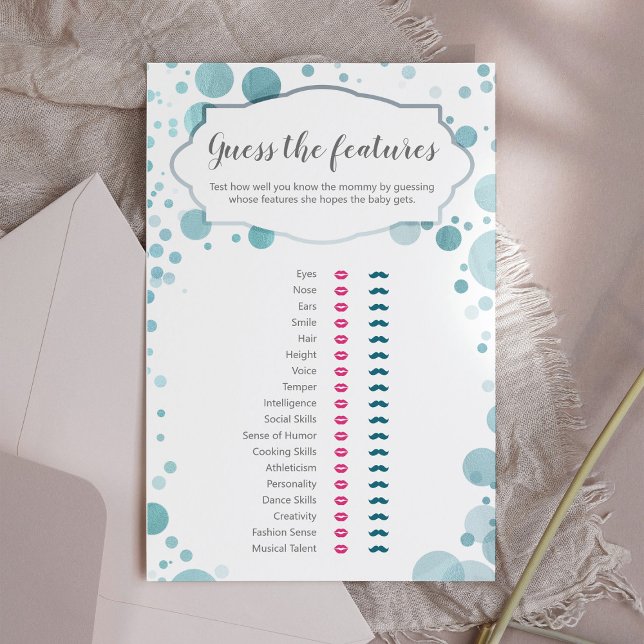 Baby Boy Shower Game Guess Features, Babytrait (Von Creator hochgeladen)