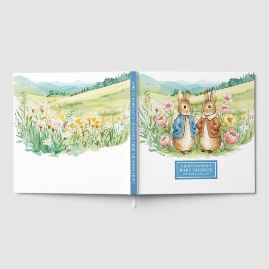 Baby Boy Shower Gästebuch Peter Rabbit (Voll)