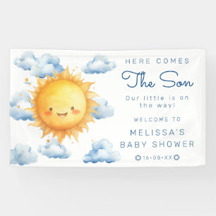 Baby Boy Shower Hier kommt der Sohn Banner