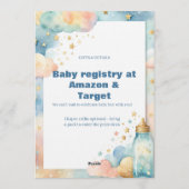 Baby Boy Shower Invitation | Blue Teddy Bear Einladung (Rückseite)