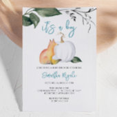 Baby Boy Shower Invitations Watercolor Fox Pumpkin Einladung