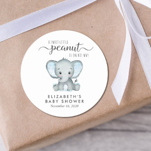 Baby Boy Shower Niedlich Elephant Runder Aufkleber