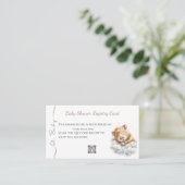 Baby Boy Shower • Registry Card • Capybara Visitenkarte (Stehend Vorderseite)
