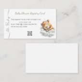 Baby Boy Shower • Registry Card • Capybara Visitenkarte (Vorne/Hinten)