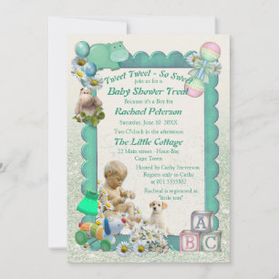 Baby Boy Shower Tweete Einladung